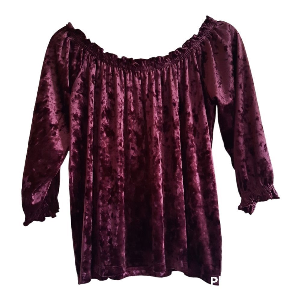 Gap Off Shoulder Velvet Top